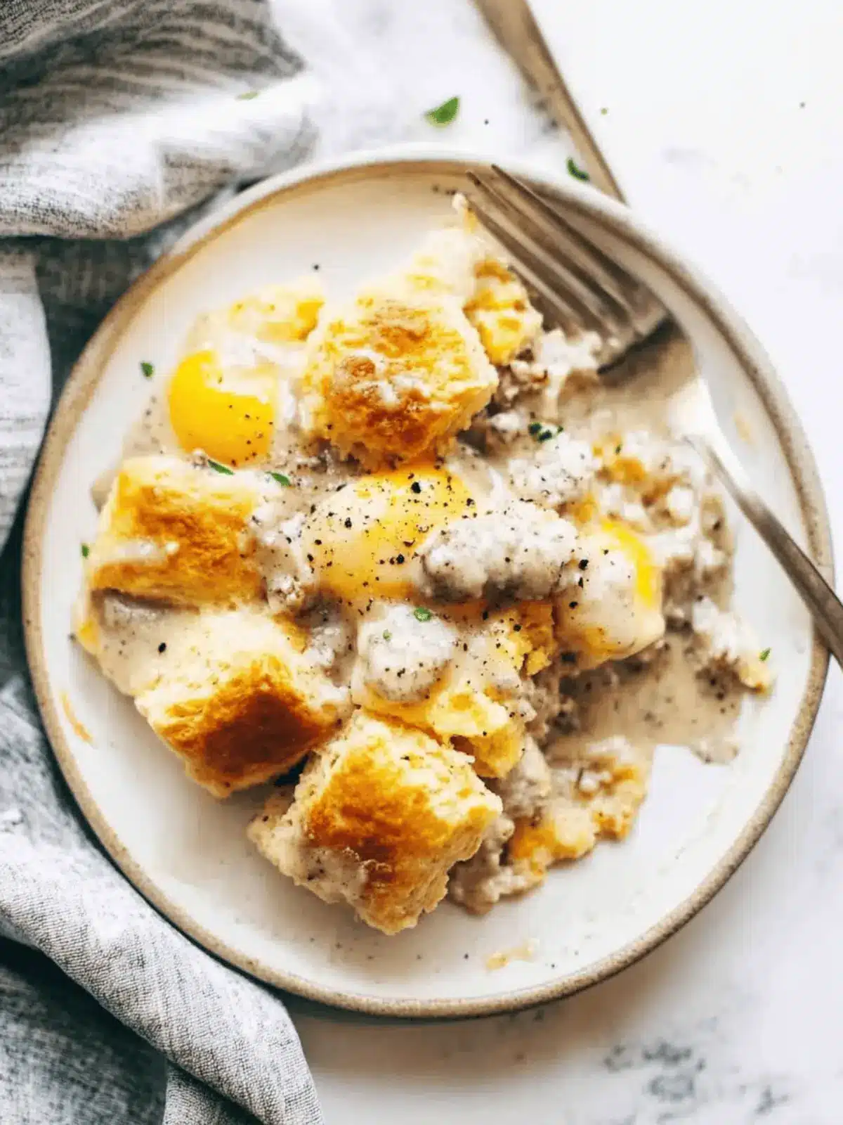 Biscuits and Gravy Egg Bake (fall)