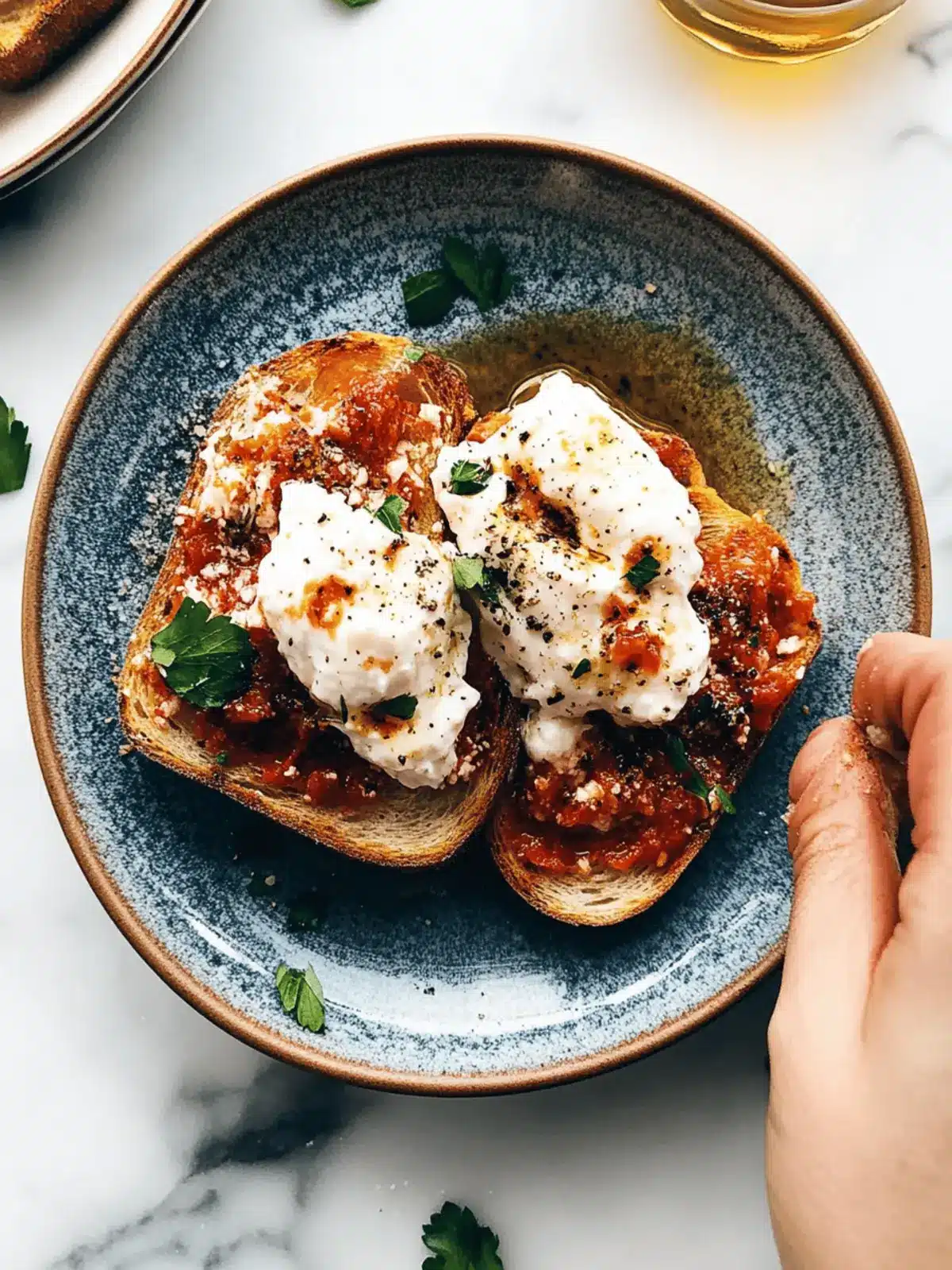 Zaalouk Toasts with Burrata