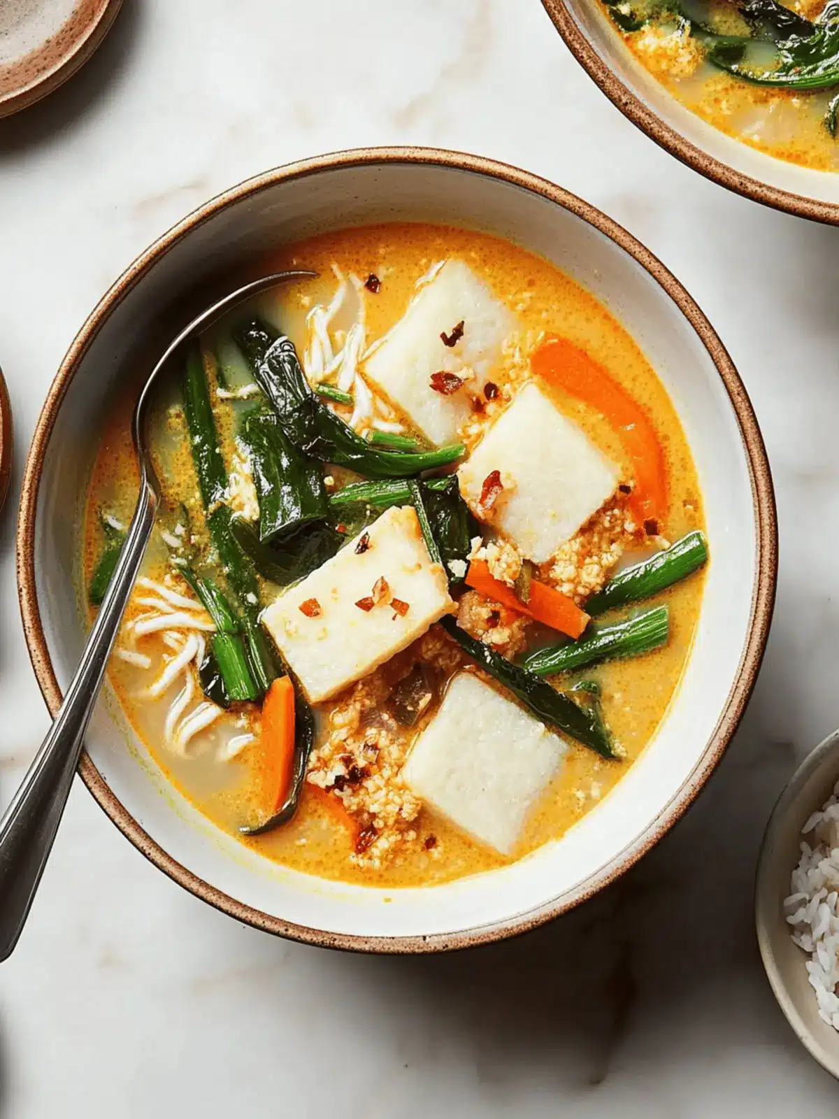 Sayur Lodeh (Vegetable Soup With Pressed Rice Cakes)