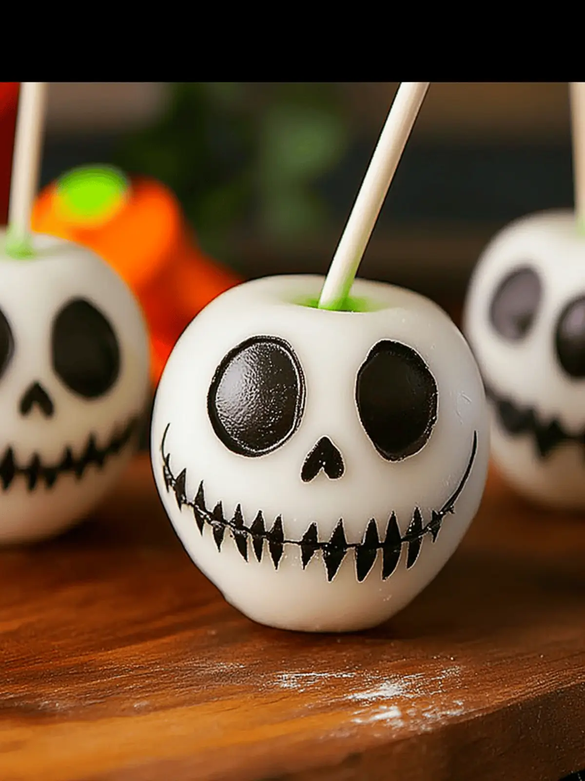 Jack Skellington Candy Apples