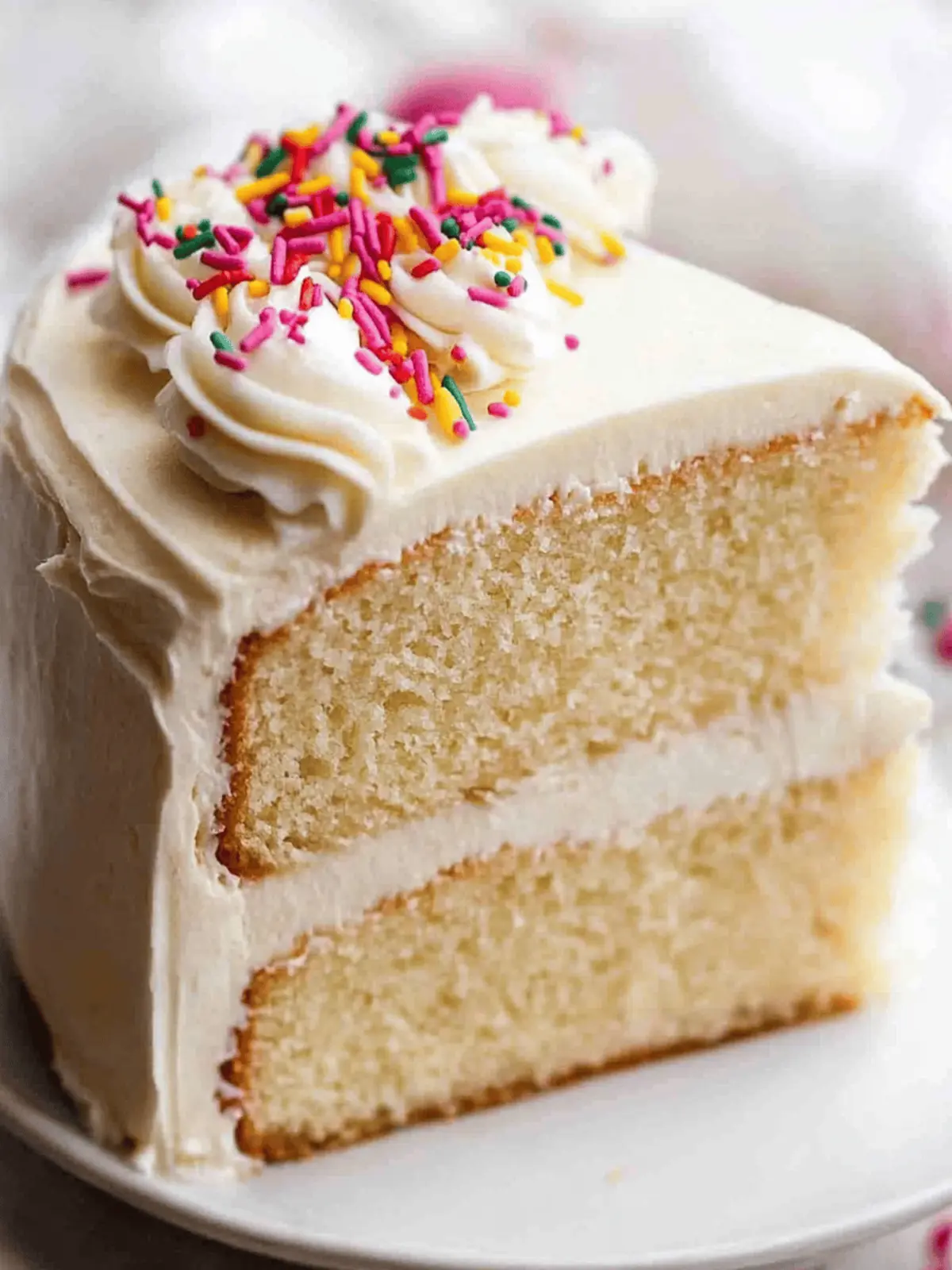 Vanilla Cake – stays moist 4 days!