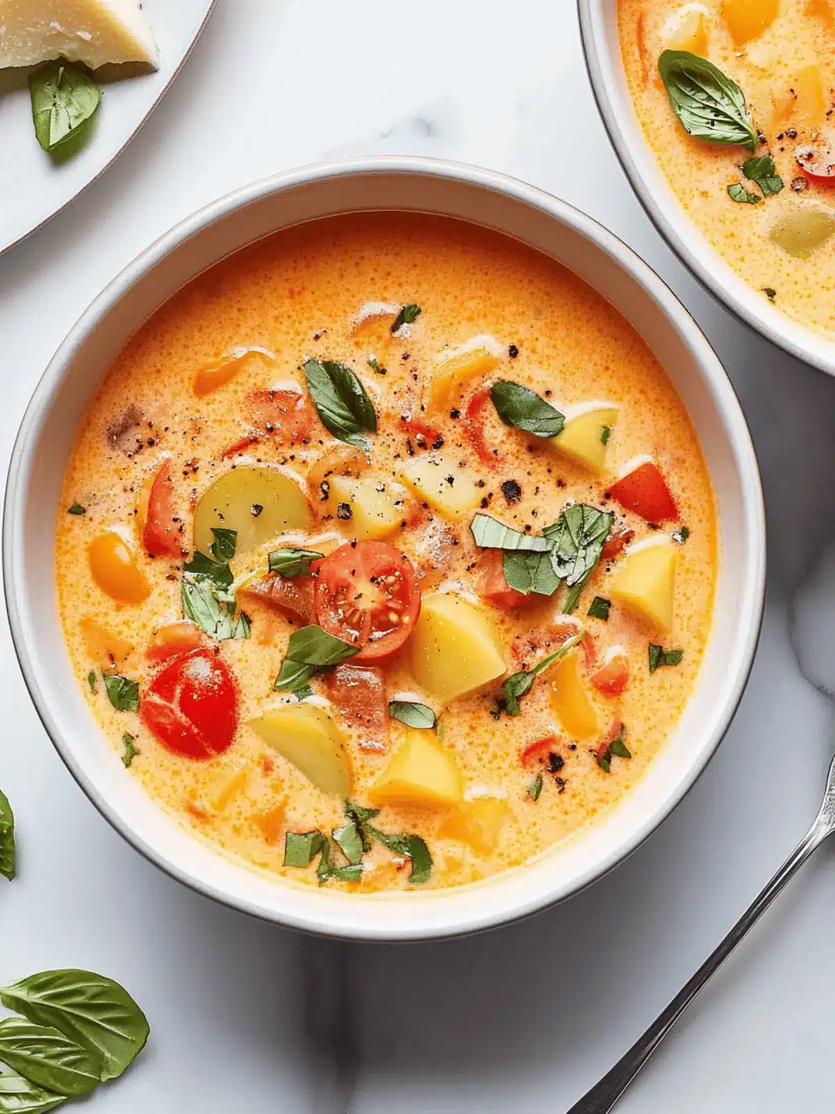 Sonoran-Style Potato, Cheese, and Tomato Soup