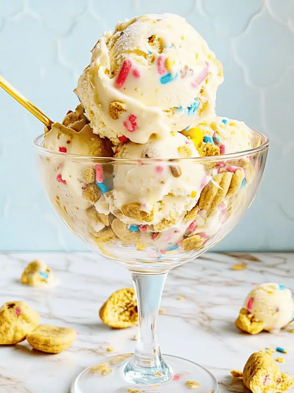 Dunkaroos No-Churn Ice Cream