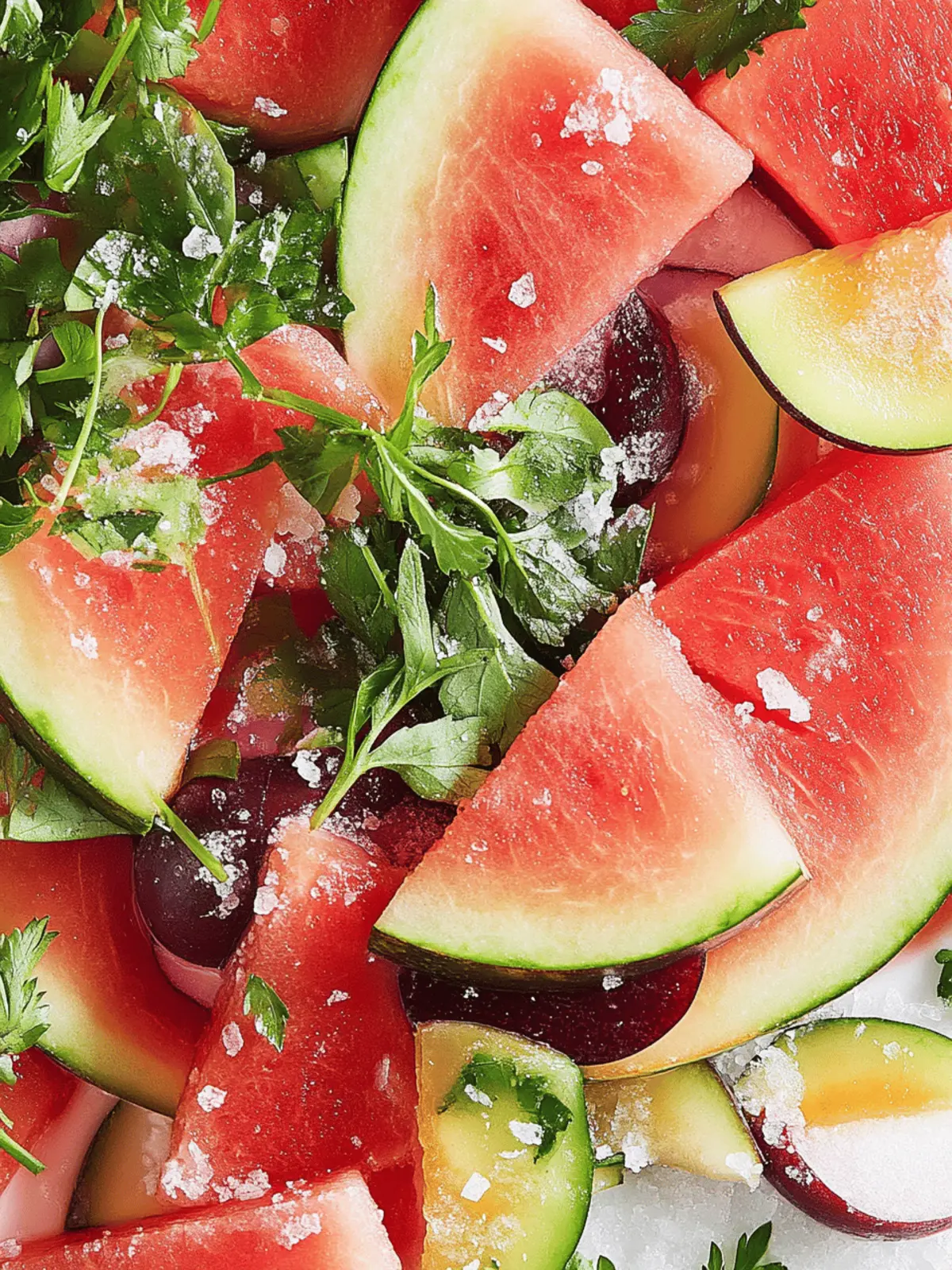 Watermelon, Shiso, Plum, and Salt