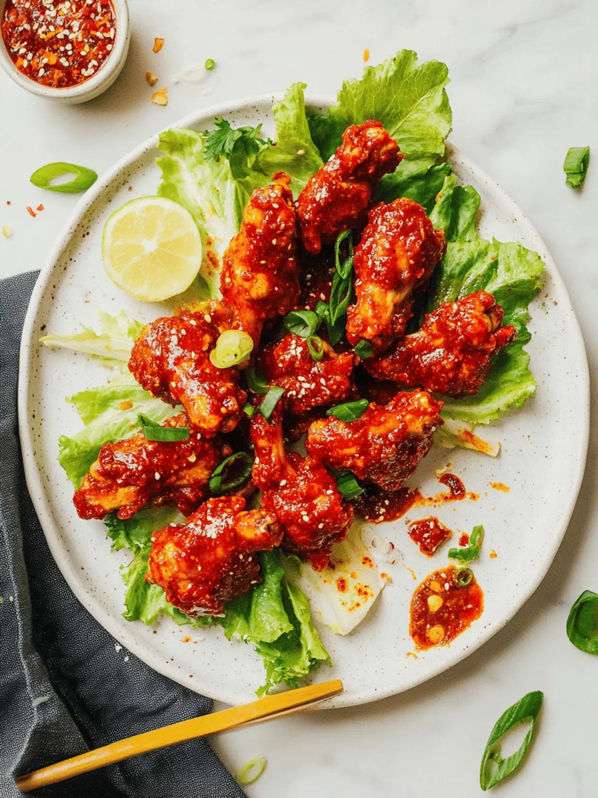 Spicy Korean-Style Cauliflower Wings