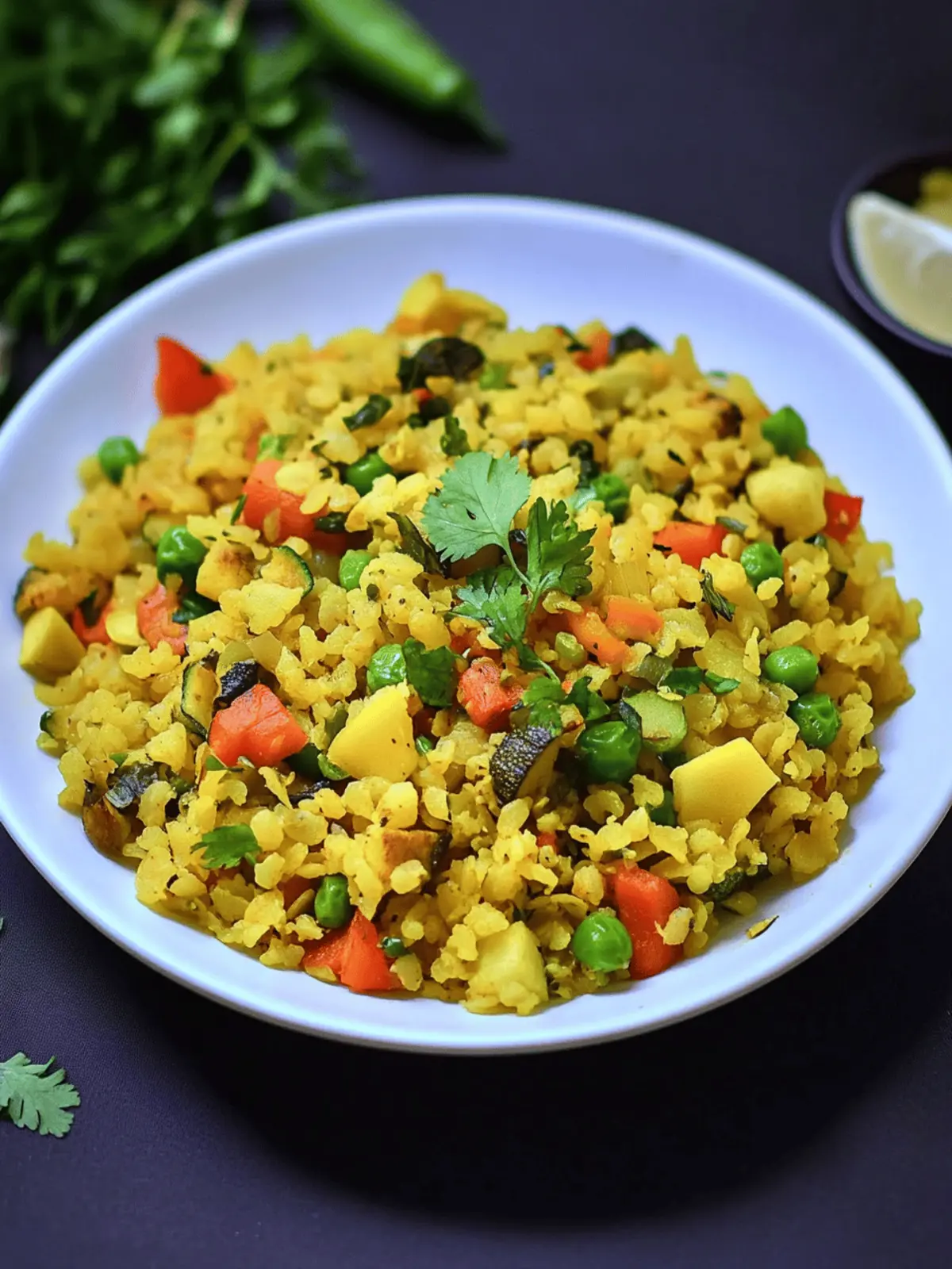 Vegetable Poha | Diet Poha