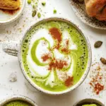 Pumpkin Spice Matcha Latte (4 Ingredients!)