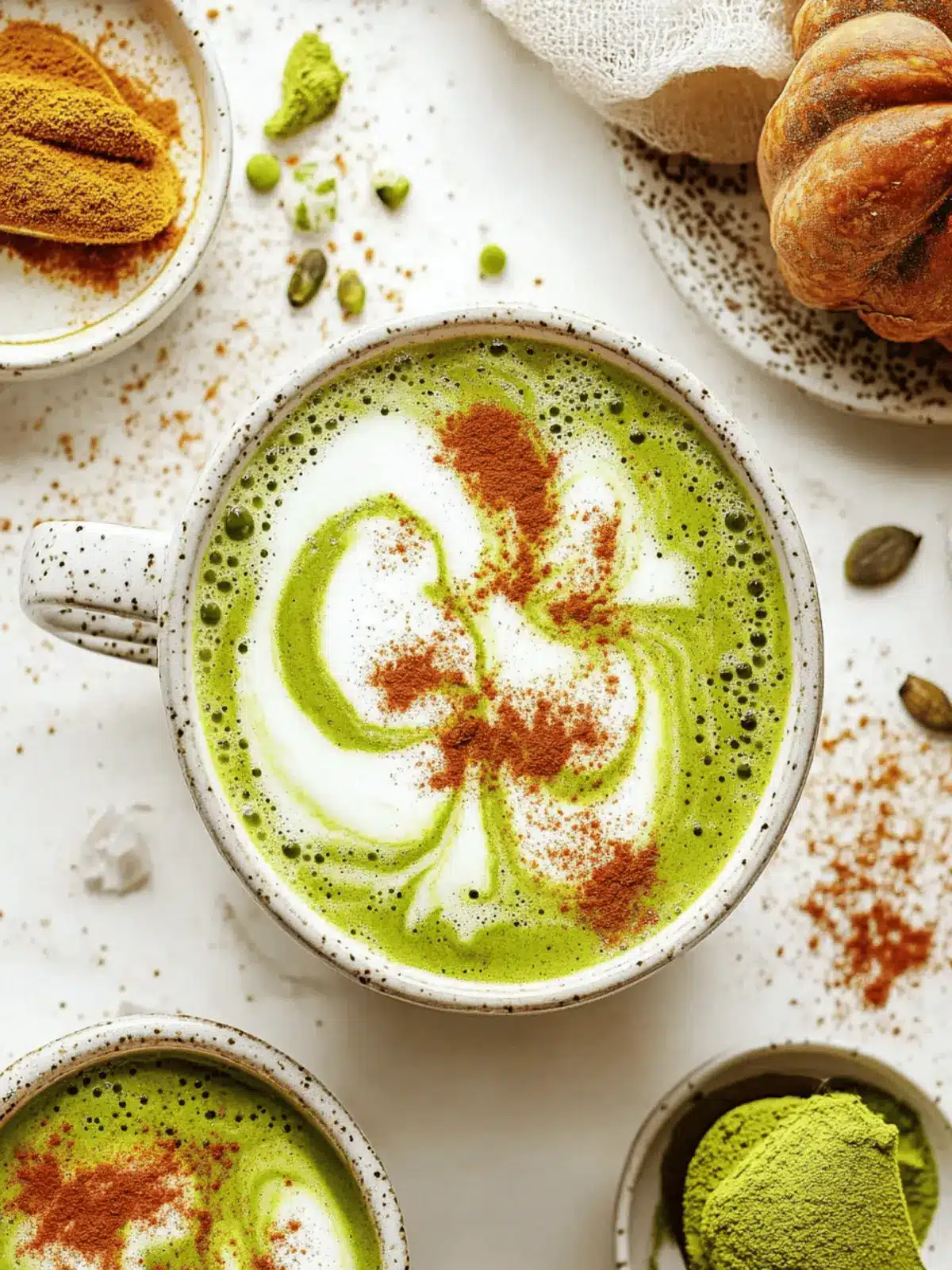 Pumpkin Spice Matcha Latte (4 Ingredients!)