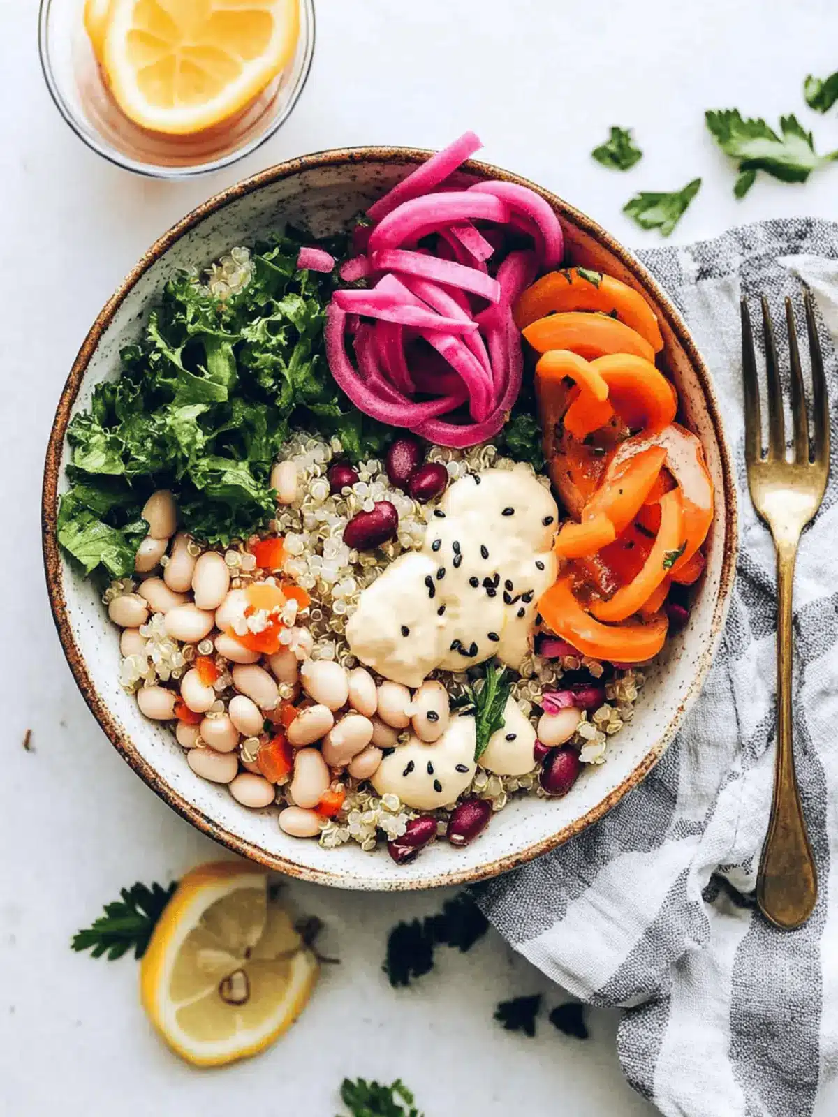 Spring Buddha Bowl with Quinoa & Lemony White Beans