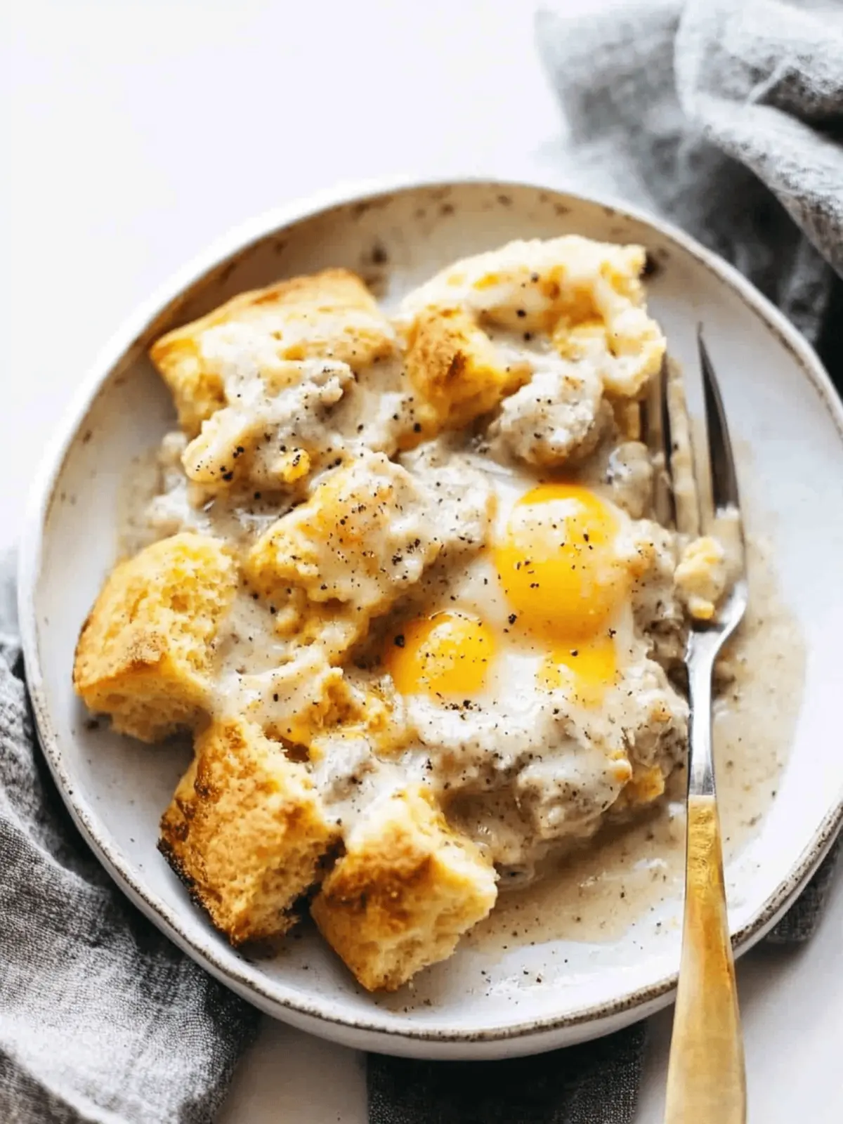 Biscuits and Gravy Egg Bake (fall)