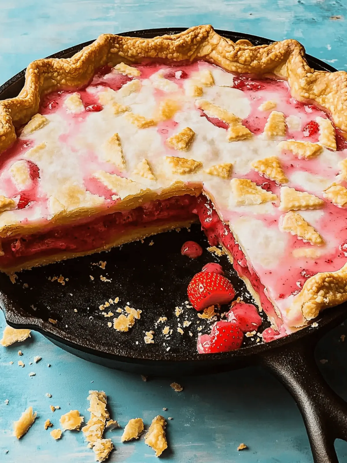 Strawberry Pop-Tart Skillet Pie