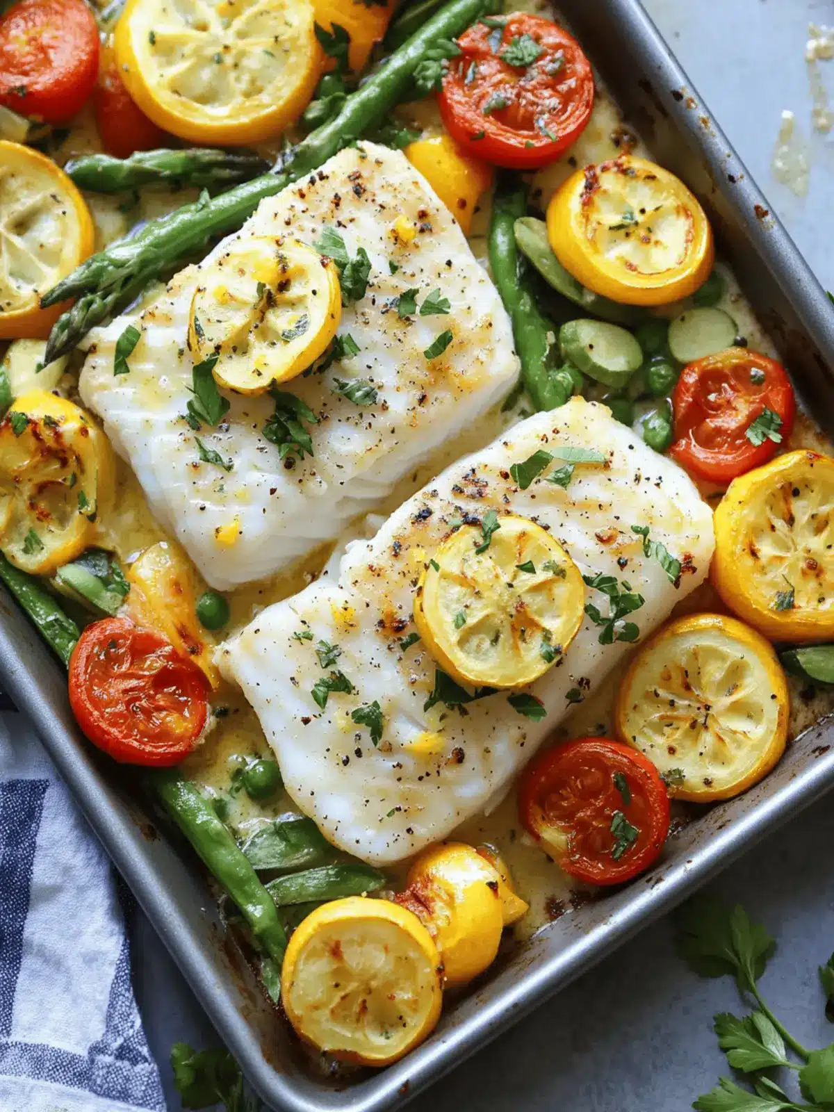 Easy Baked Cod with Spring Vegetables