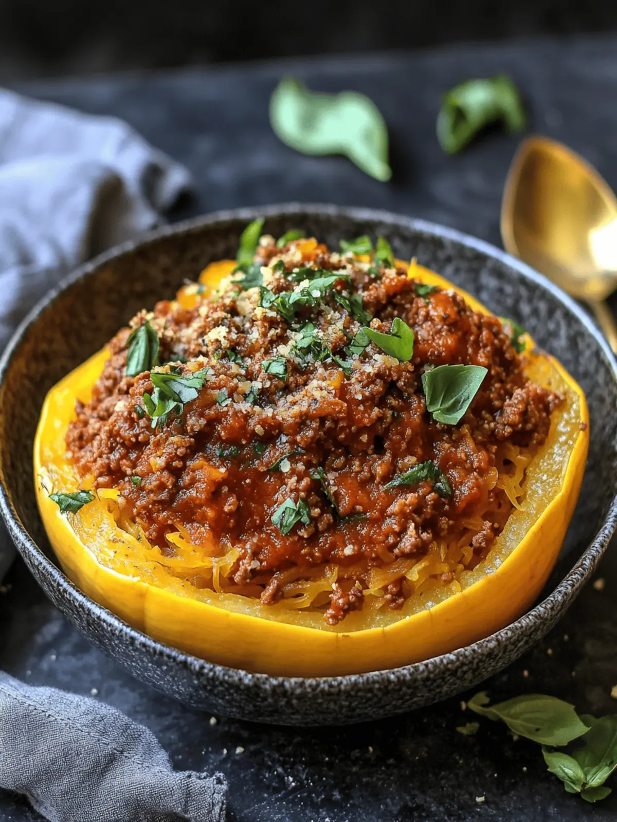 Spaghetti Squash with Meat Sauce (Whole 30 and Paleo Compliant)