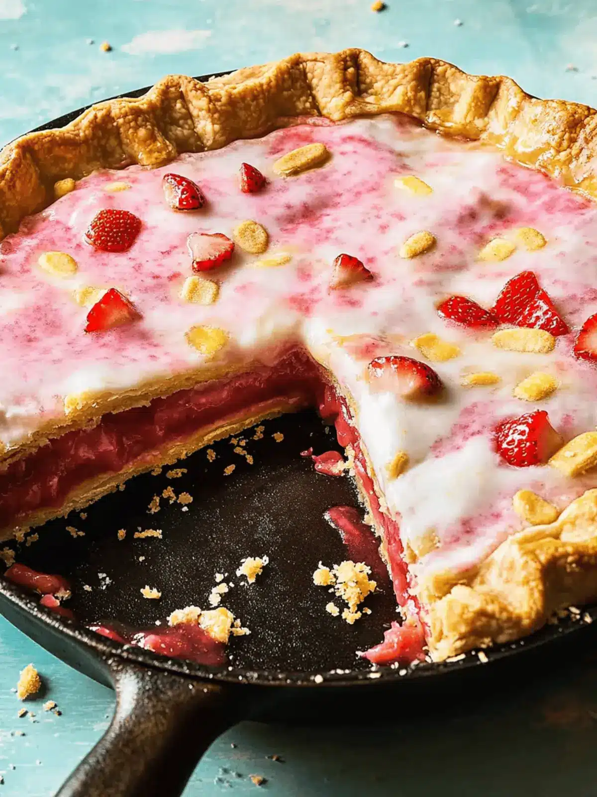 Strawberry Pop-Tart Skillet Pie