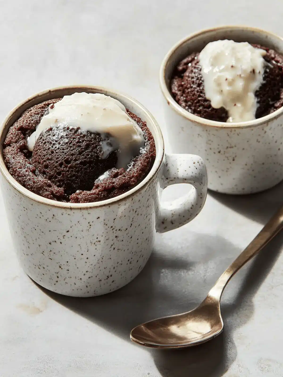 Molten Double Chocolate Mug Cake