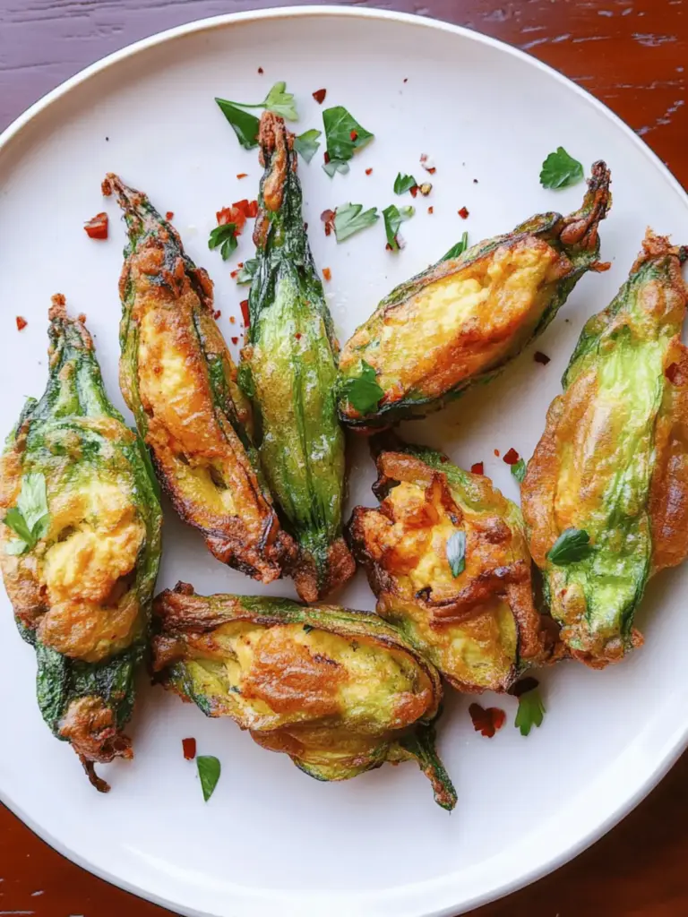 Fried Ricotta-Stuffed Squash Blossoms