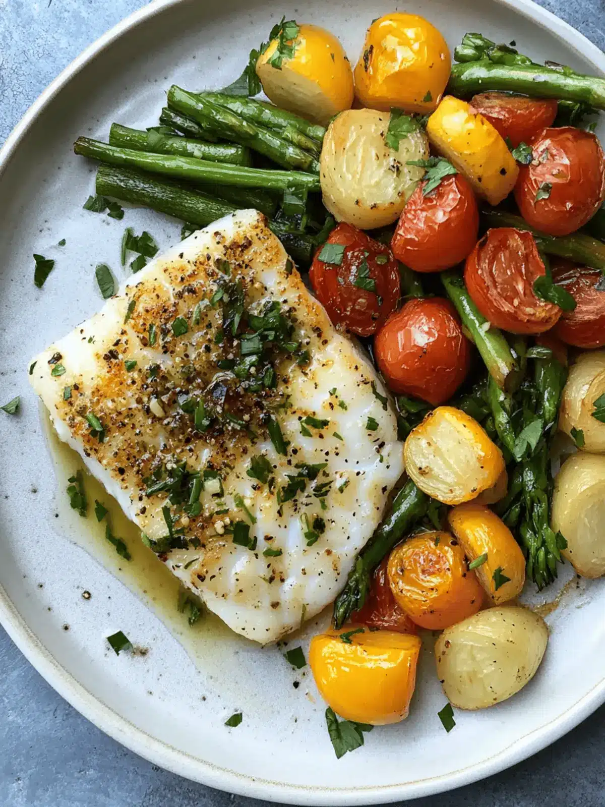 Easy Baked Cod with Spring Vegetables
