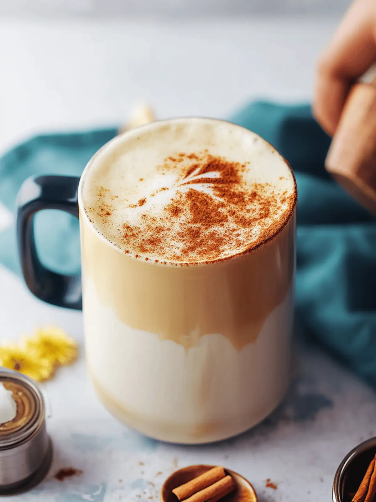 Cinnamon Vanilla Dandelion Tea Latte