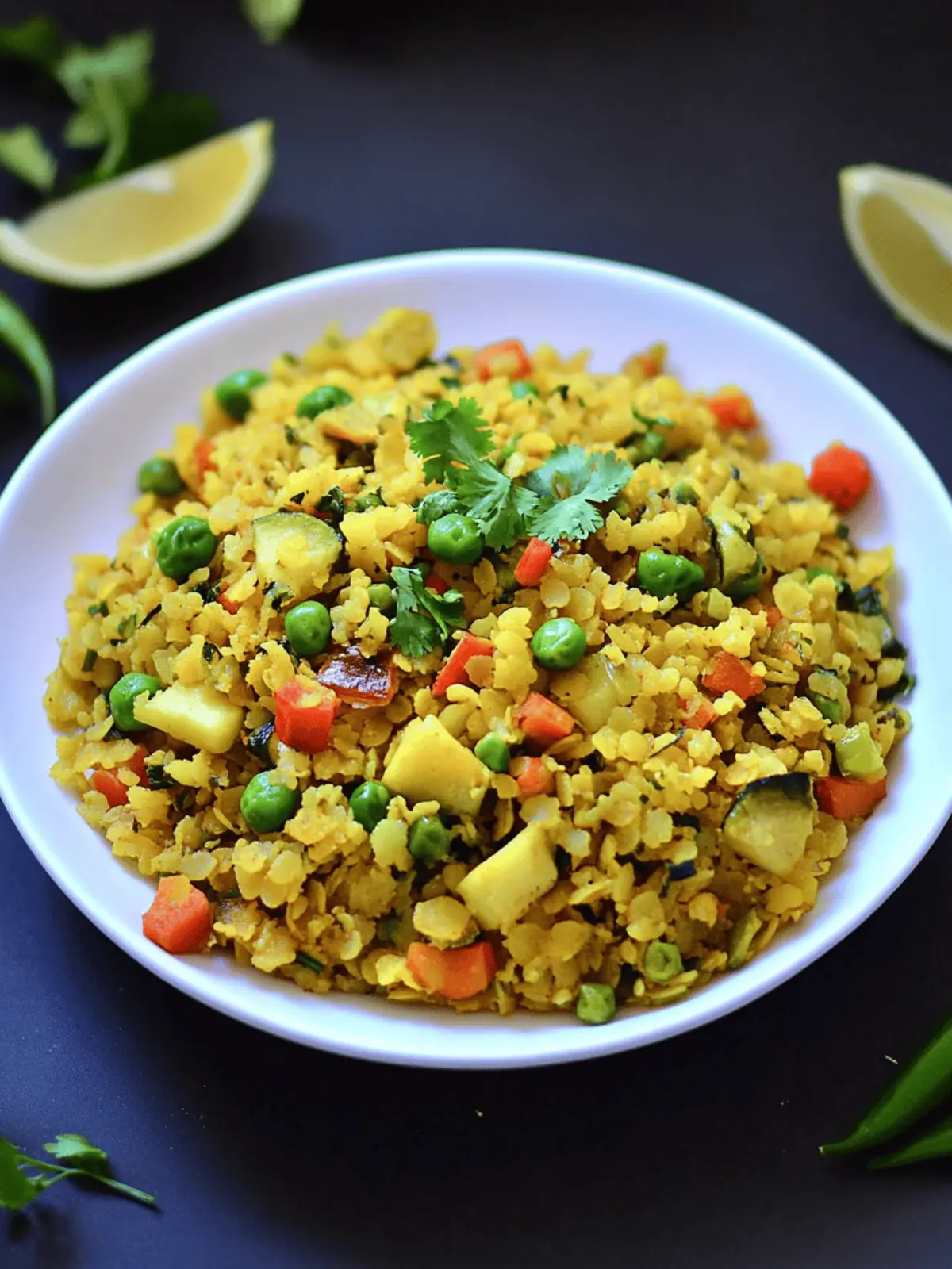 Vegetable Poha | Diet Poha