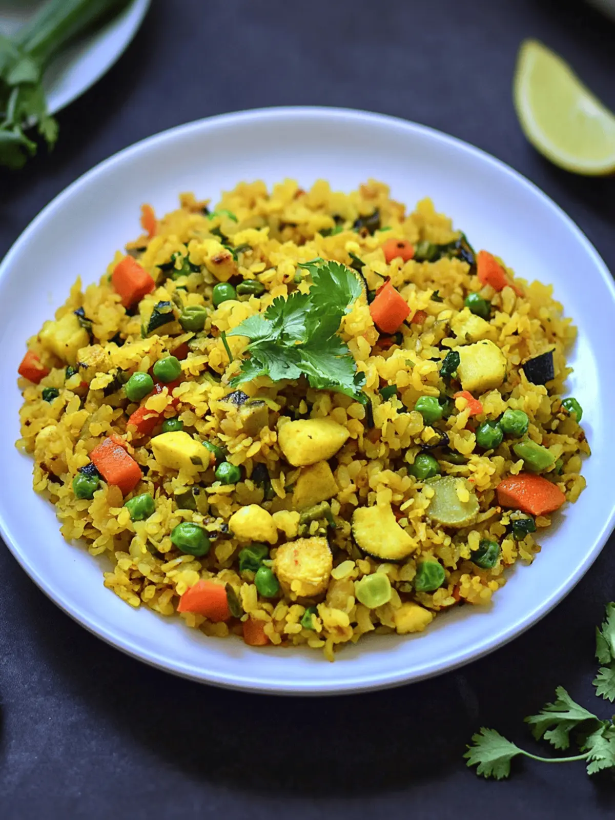 Vegetable Poha | Diet Poha