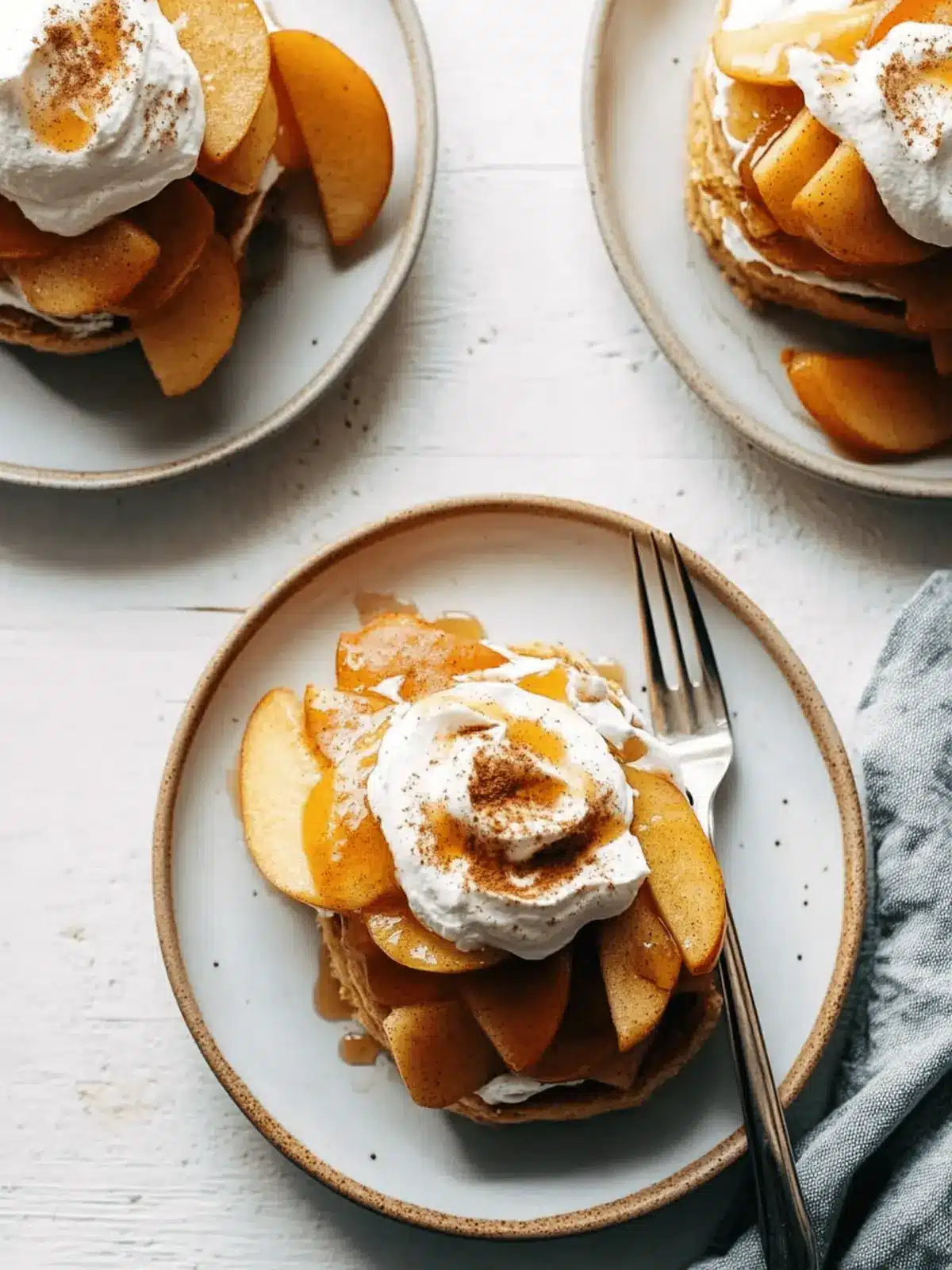 Pumpkin Shortcakes with Cinnamon Apples and Maple Whipped Cream Cheese