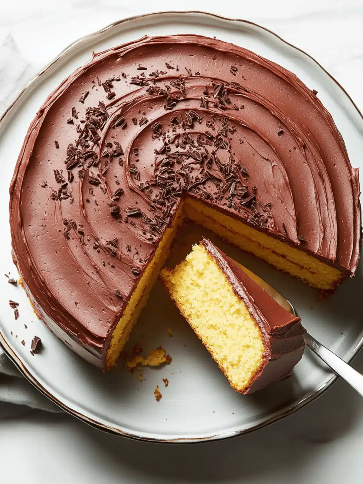 Super-Moist Yellow Cake With Rich Chocolate Frosting