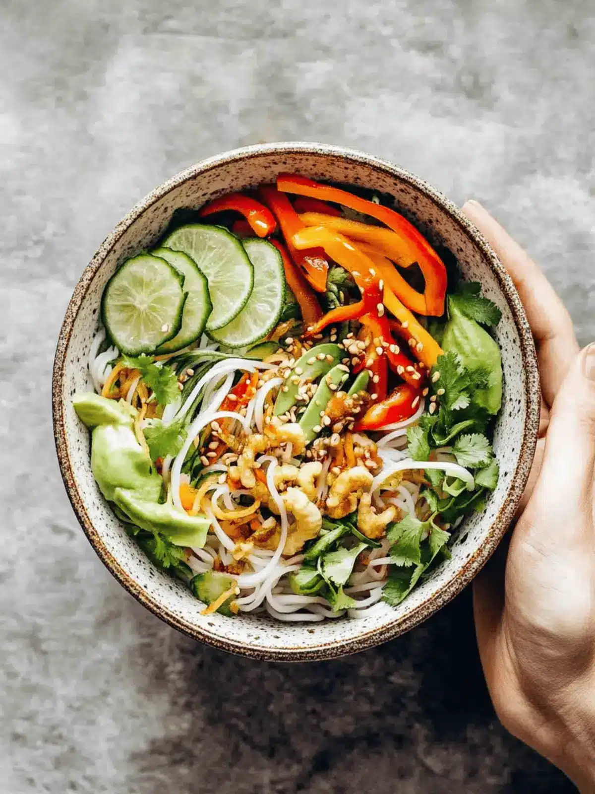 Spring Roll Bowls with Sweet Garlic Lime Sauce