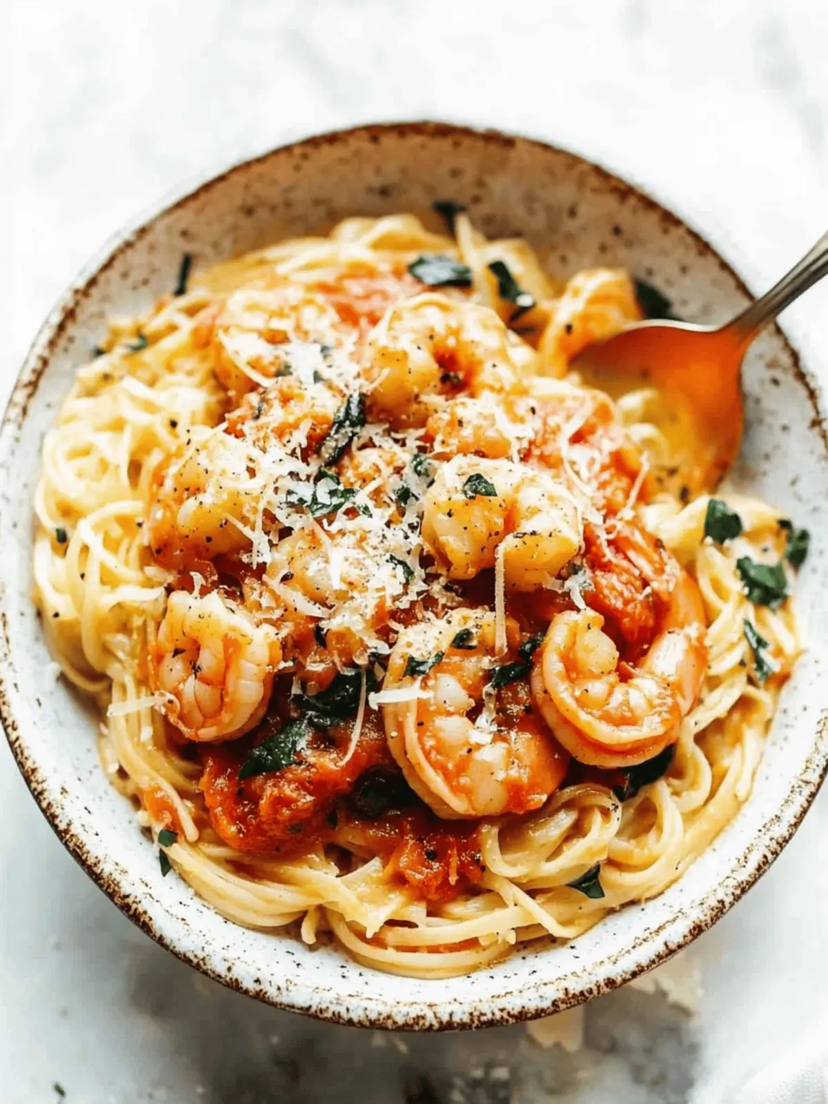 Garlic Butter Capellini Pomodoro with Shrimp