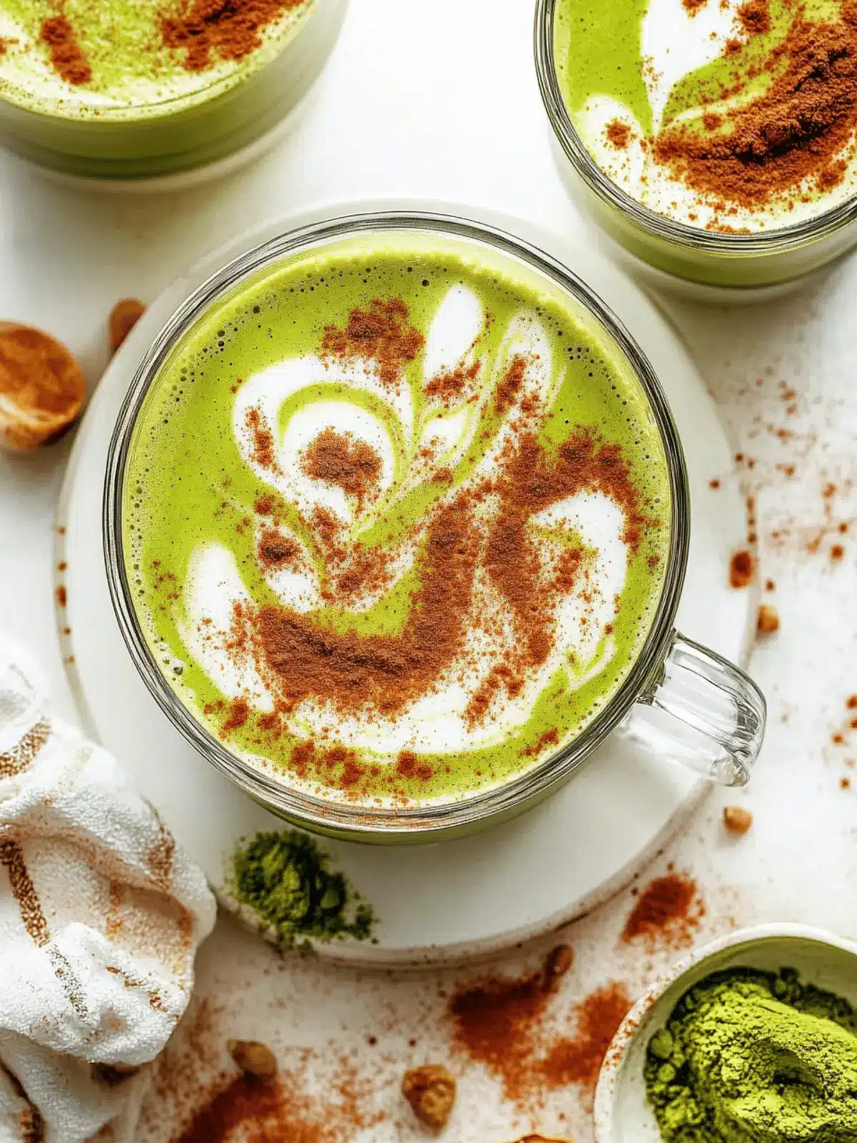 Pumpkin Spice Matcha Latte (4 Ingredients!)