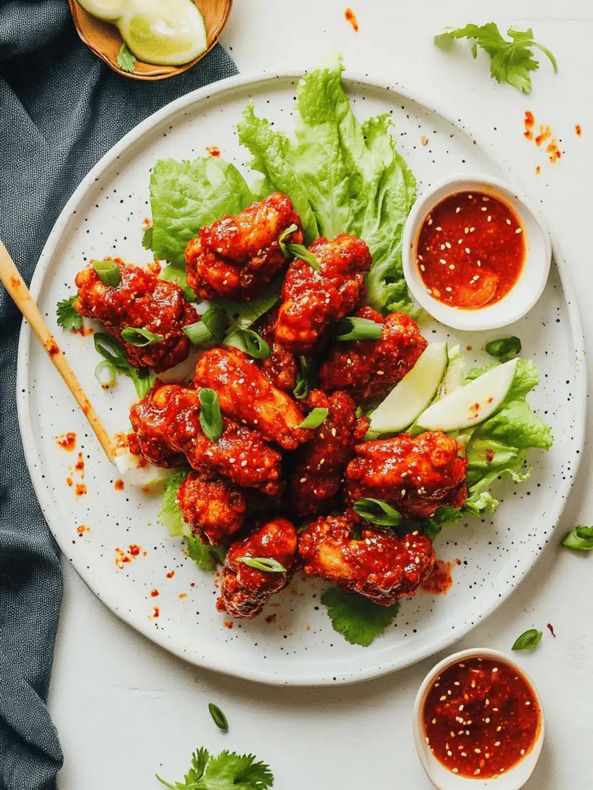Spicy Korean-Style Cauliflower Wings
