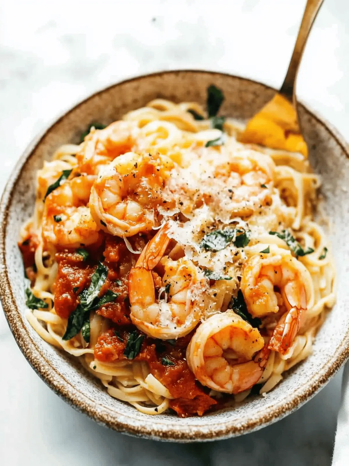 Garlic Butter Capellini Pomodoro with Shrimp