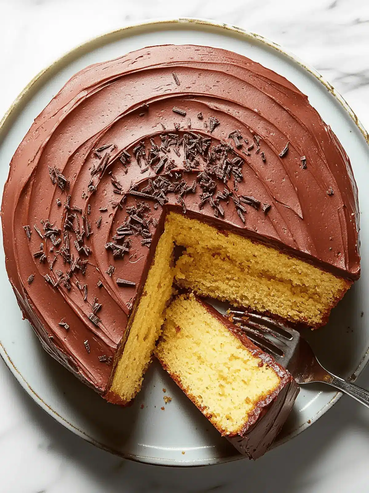 Super-Moist Yellow Cake With Rich Chocolate Frosting