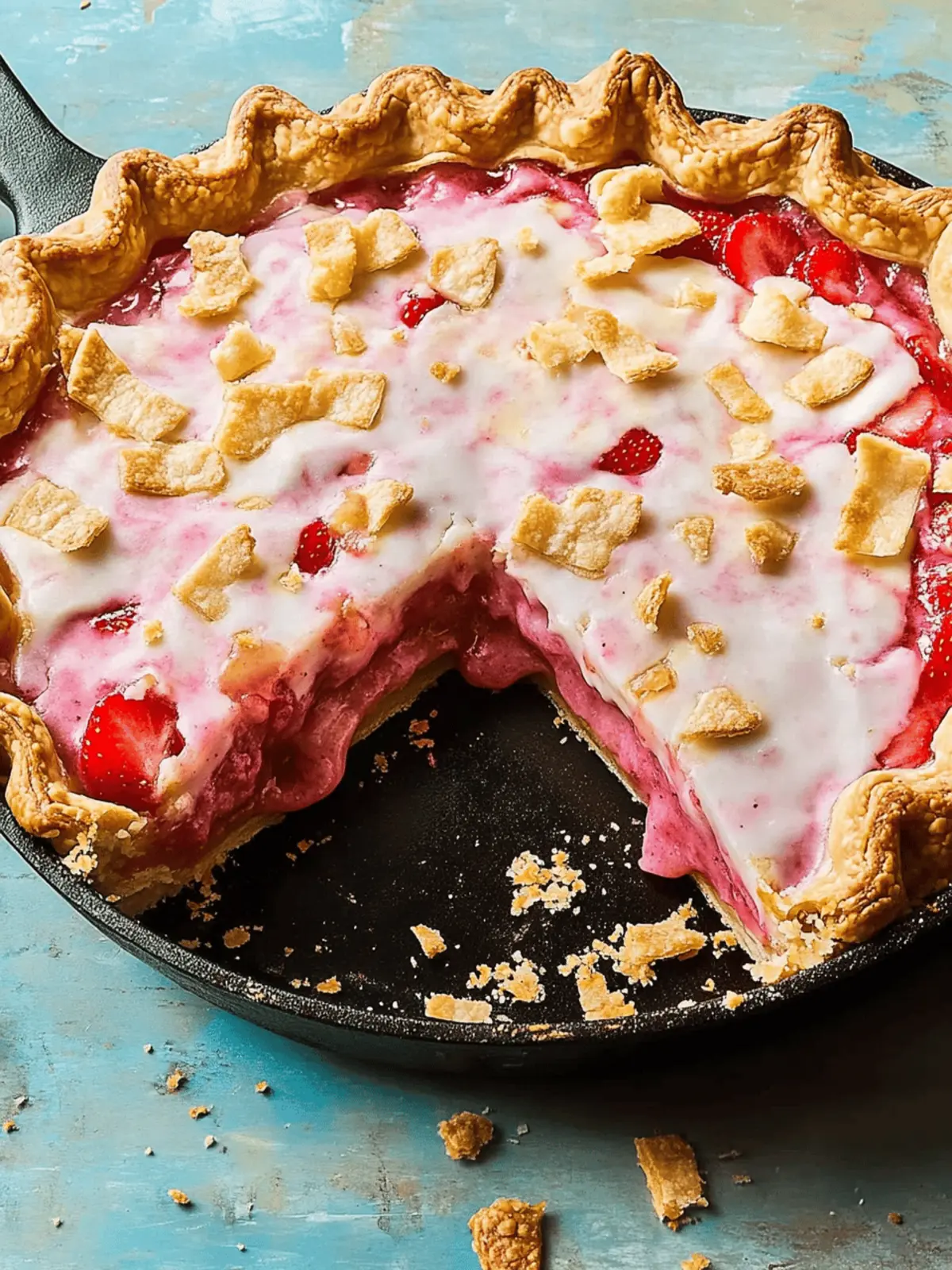 Strawberry Pop-Tart Skillet Pie