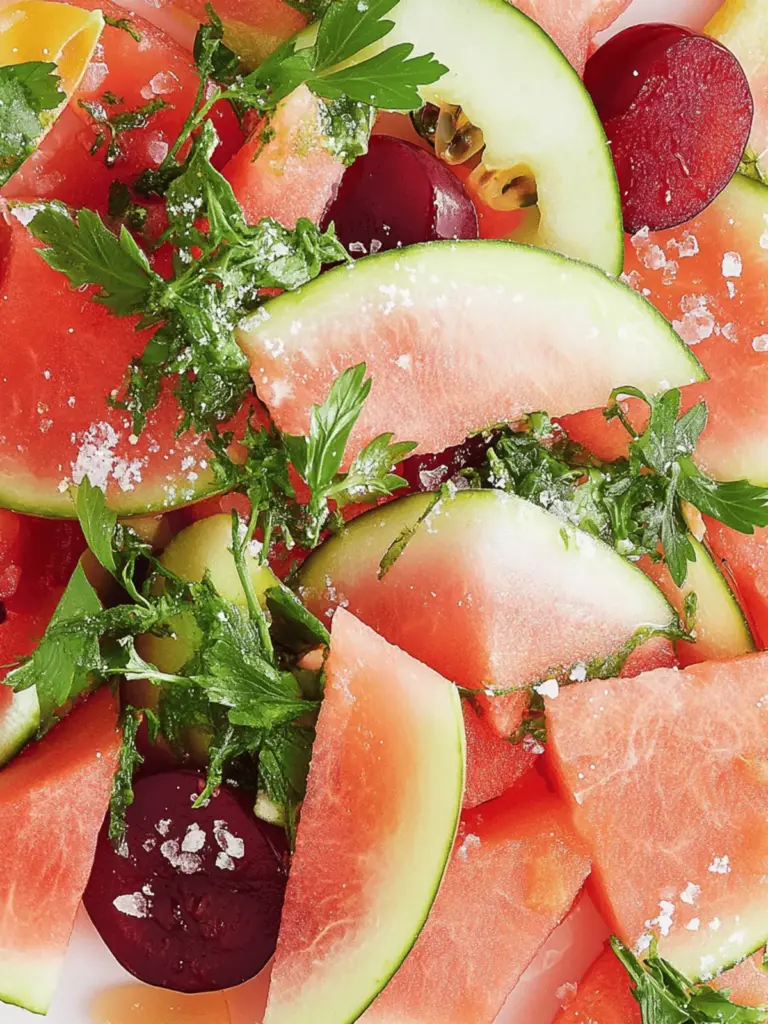 Watermelon, Shiso, Plum, and Salt
