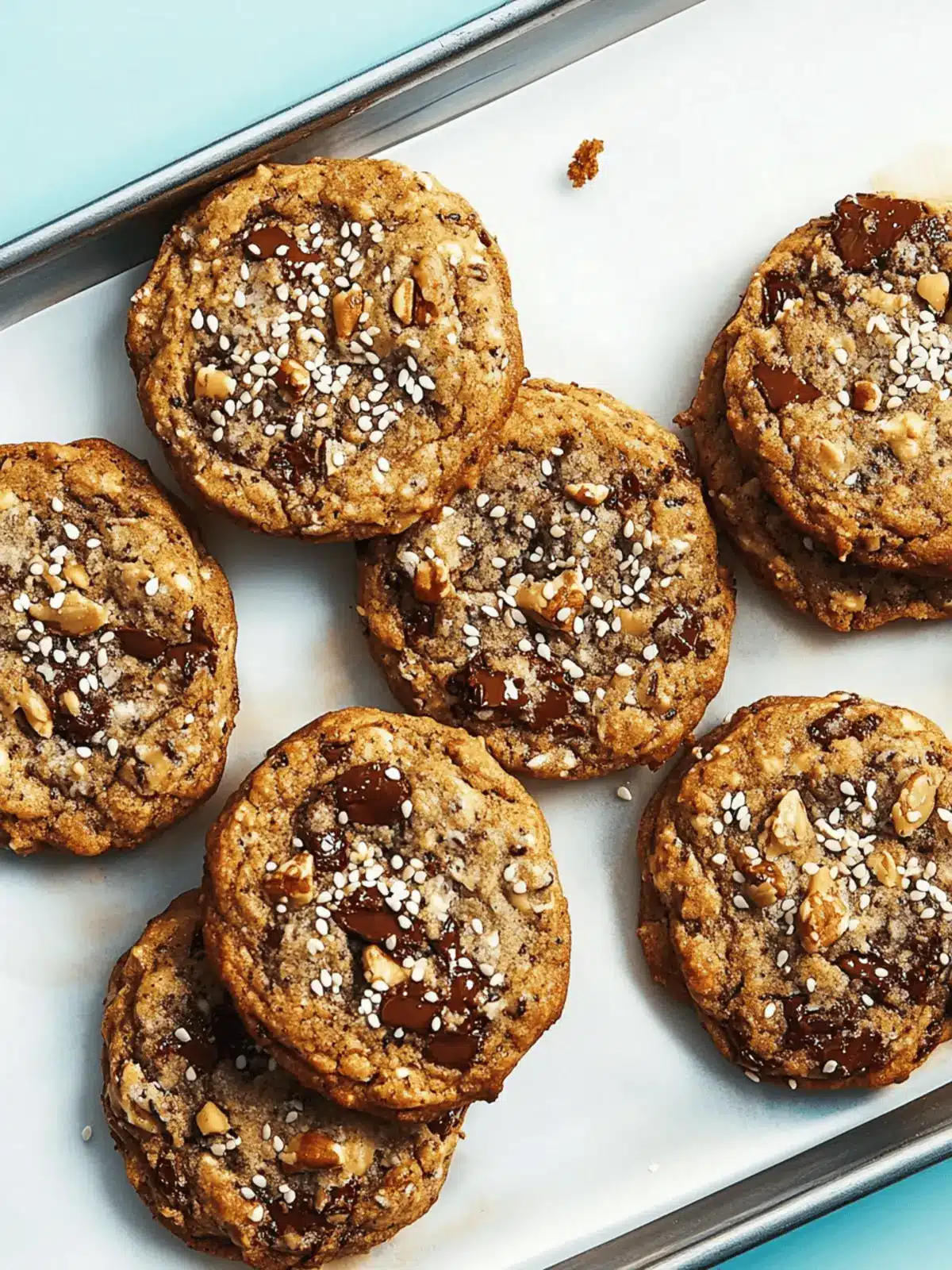 Sesame Chocolate Rye Breakfast Cookies