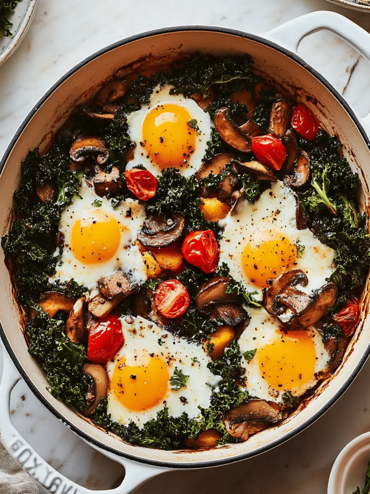 Mushroom and Kale Breakfast Skillet