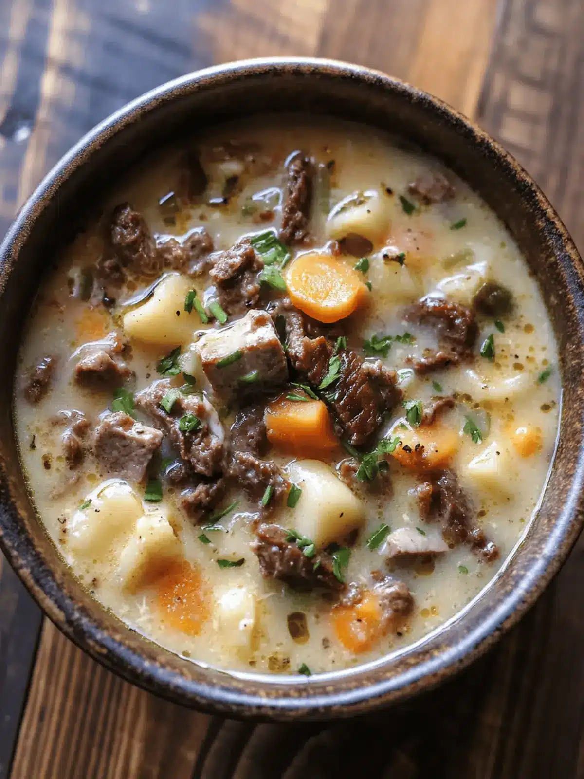 Philly Cheesesteak Soup