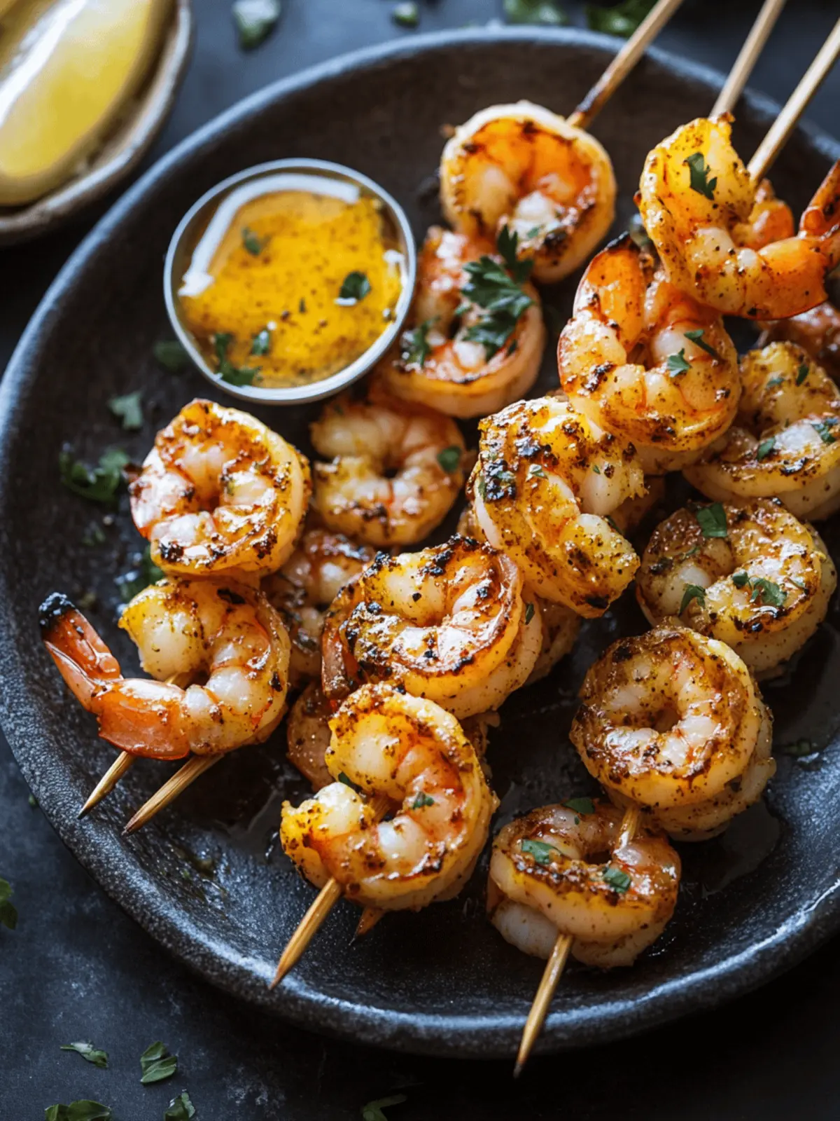 Jerk Shrimp Skewers with Jerk Butter Glaze