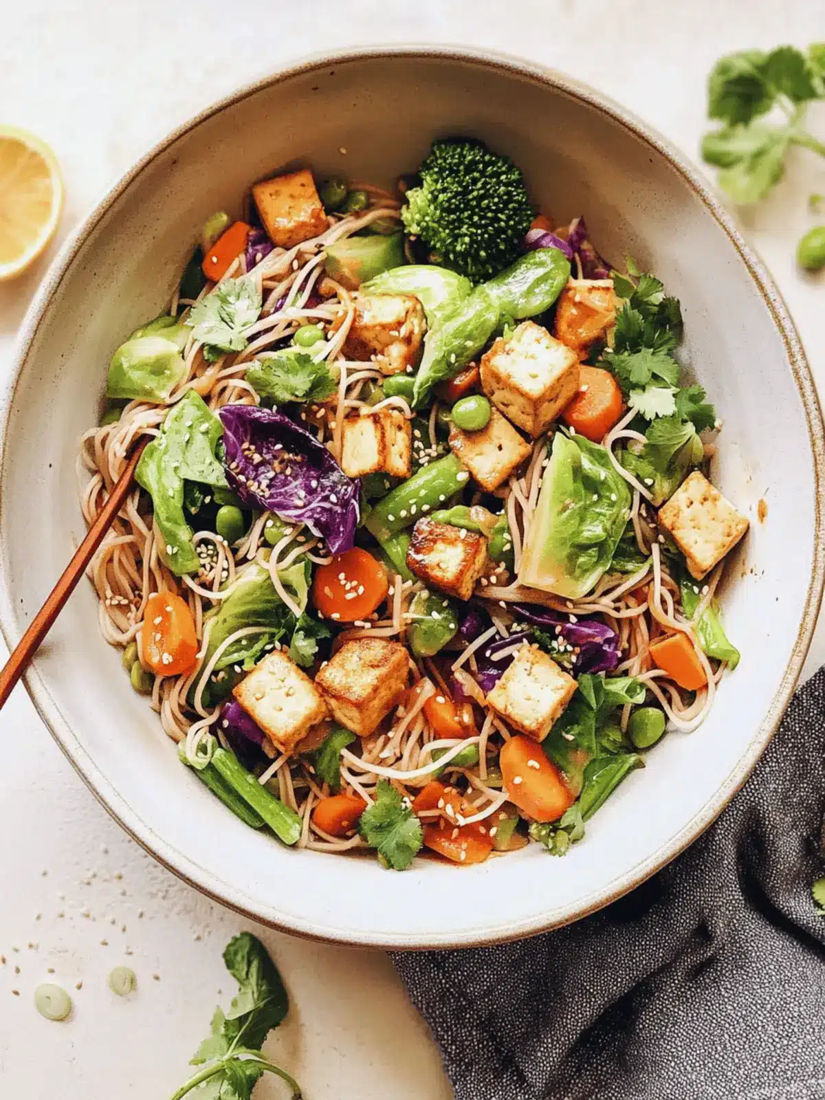 Tofu Noodle Stir-Fry with Spring Vegetables