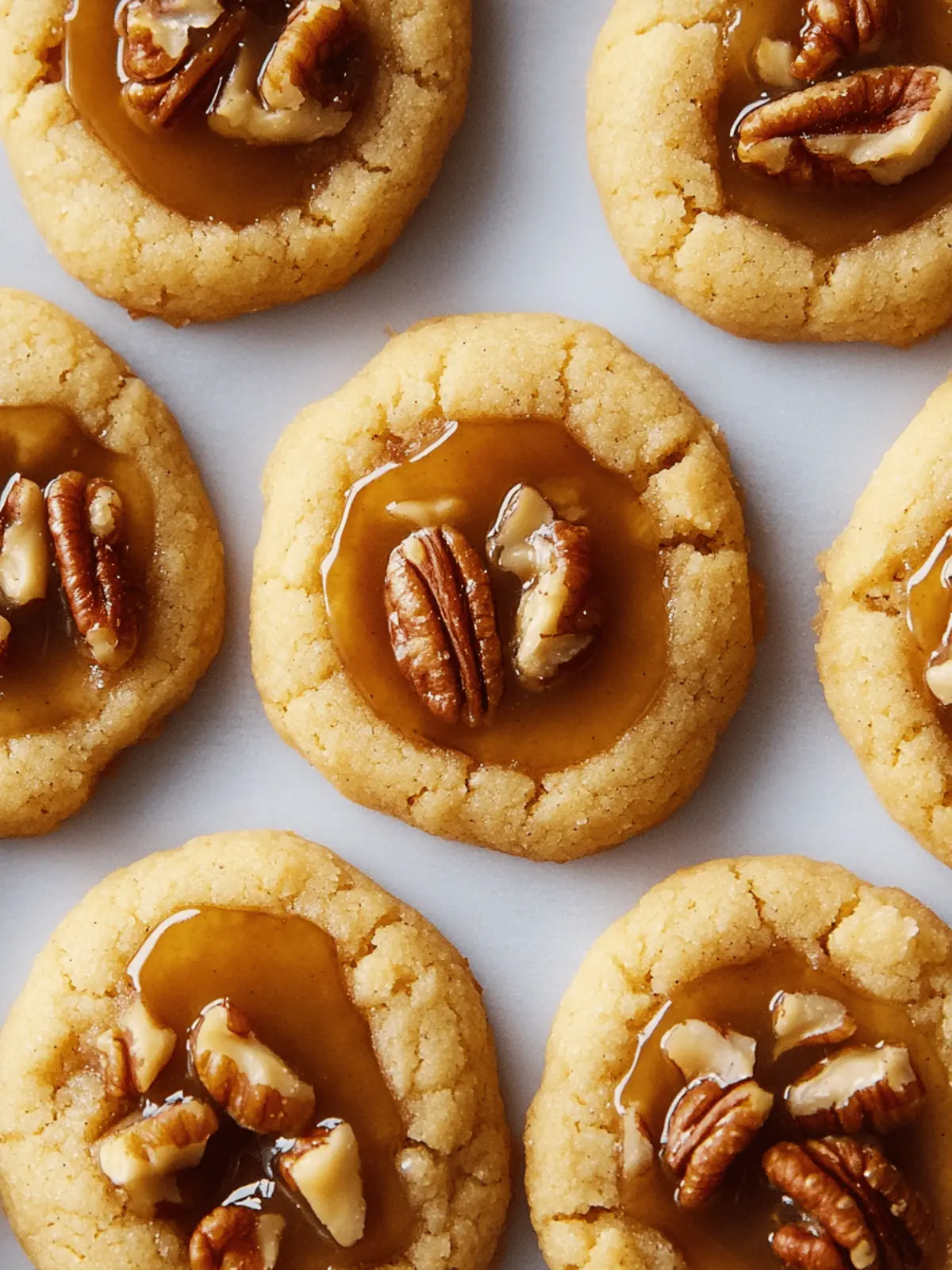 Pecan Pie Thumbprint Cookies