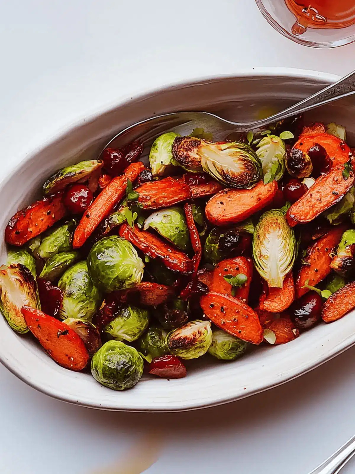 Savory Roasted Carrot, Brussels Sprout, and Cranberry Salad Delight 2 Roasted Carrot, Brussels Sprout, and Cranberry Salad