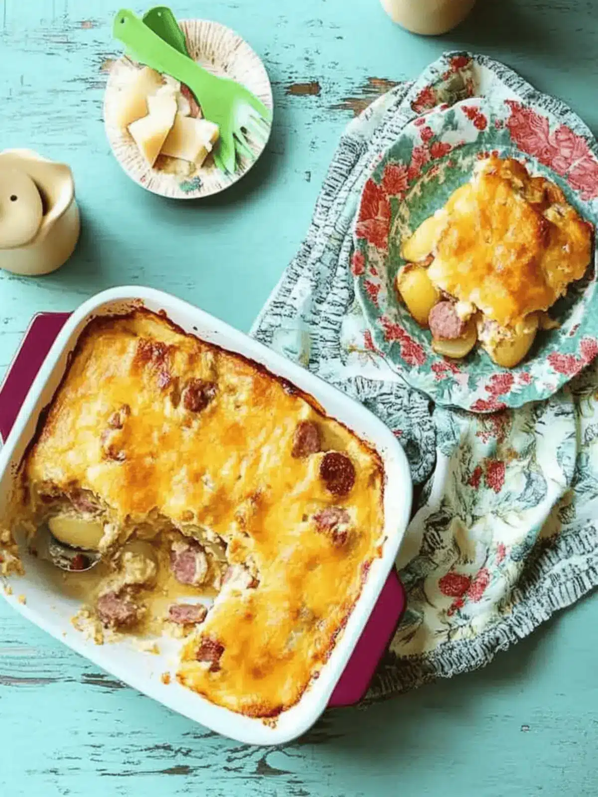 Jolean's Cheese Potato & Smoked Sausage Casserole