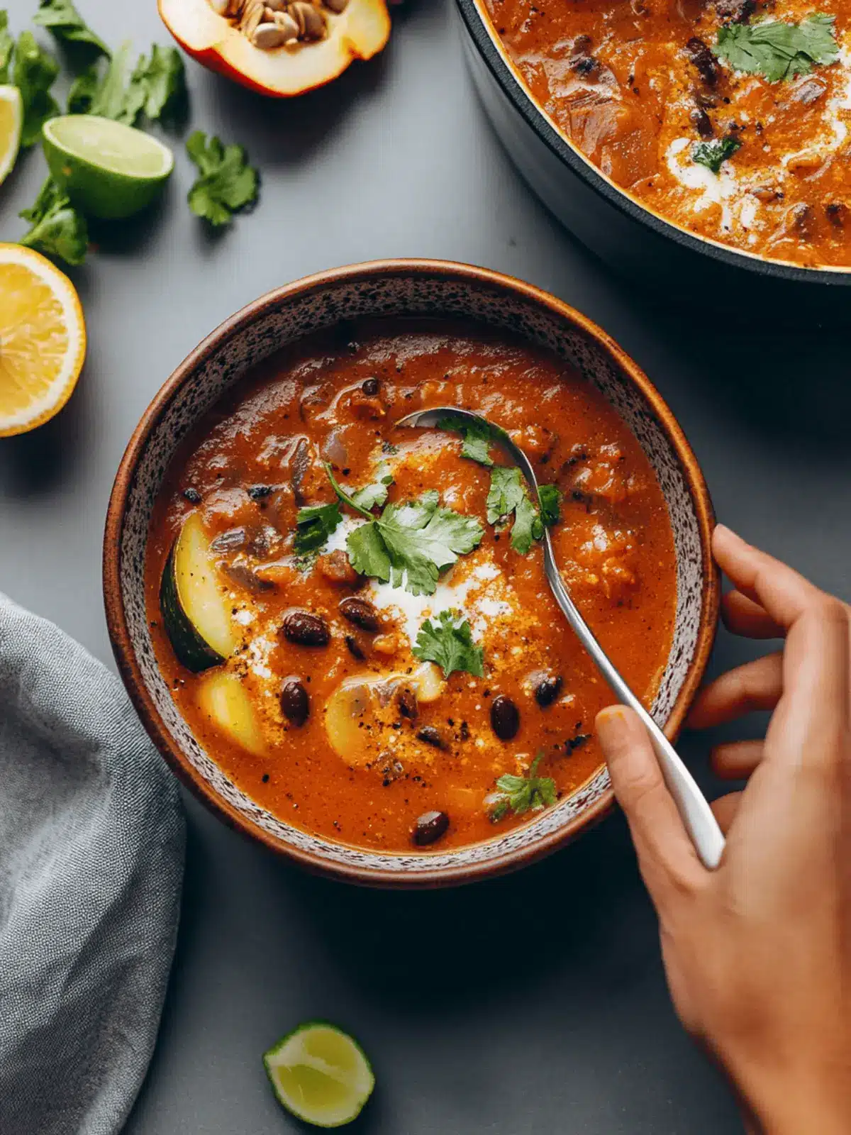 1-Pot Pumpkin Black Bean Soup