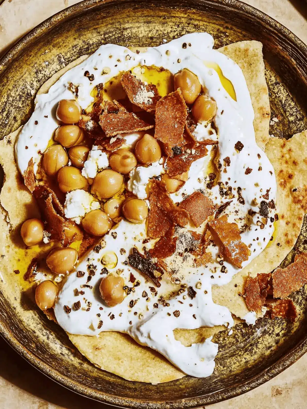 Crispy Pita With Chickpeas and Yogurt (Fattet Hummus)