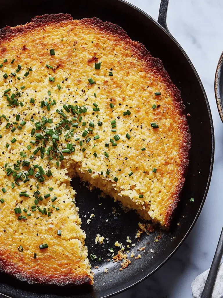 Skillet Cornbread With Chives