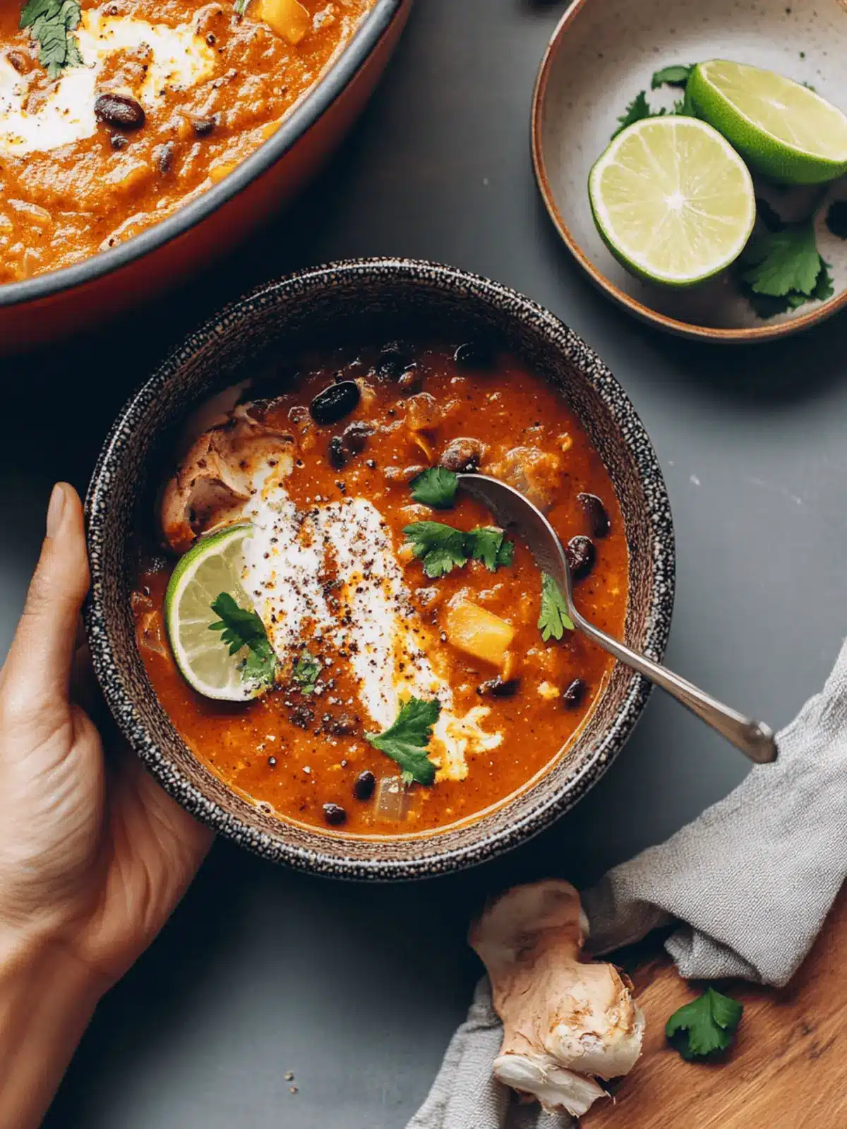 1-Pot Pumpkin Black Bean Soup