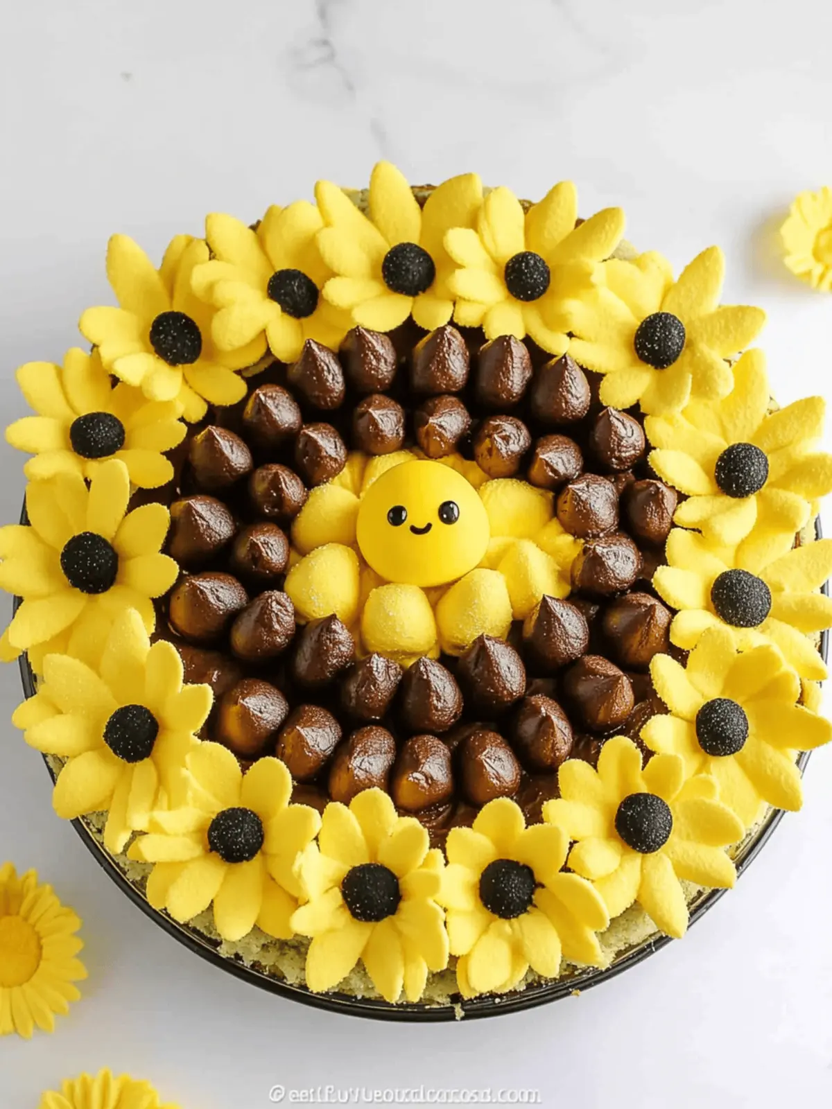 Peeps Sunflower Cake