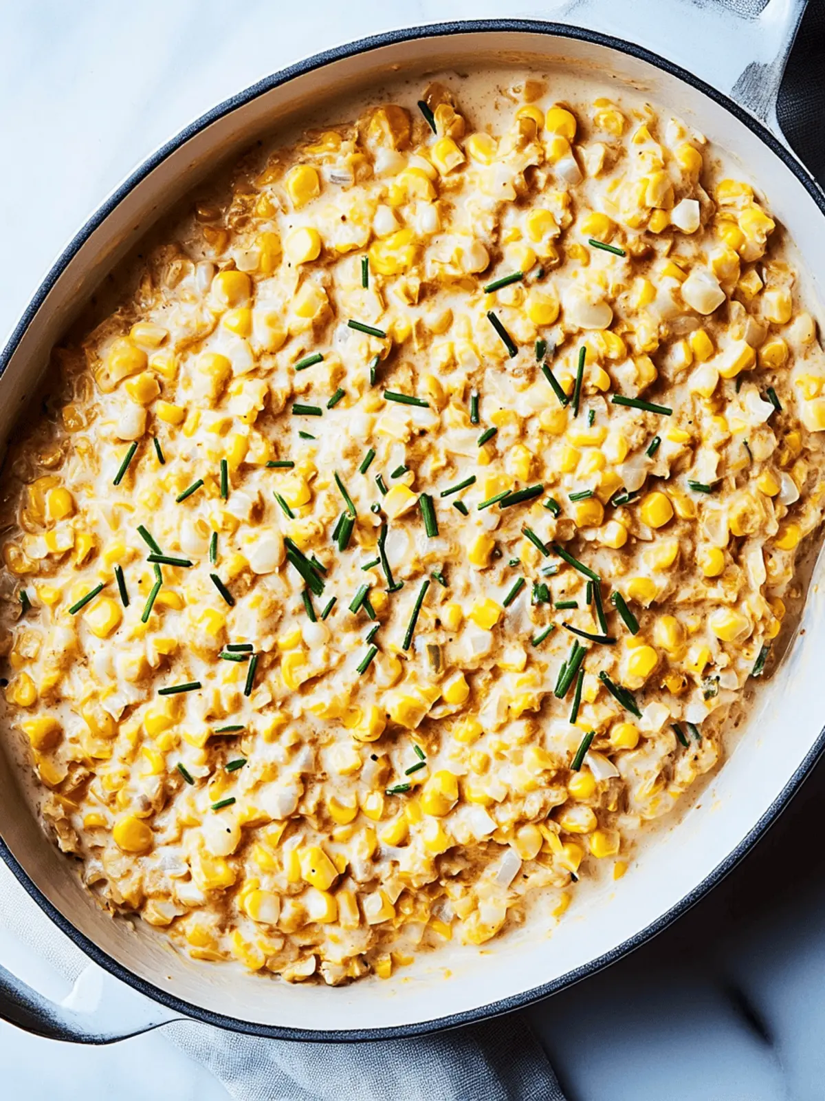 Creamed Dried Sweet Corn With Onion and Chives Bliss 3 Creamed Dried Sweet Corn With Onion and Chives