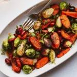 Roasted Carrot, Brussels Sprout, and Cranberry Salad