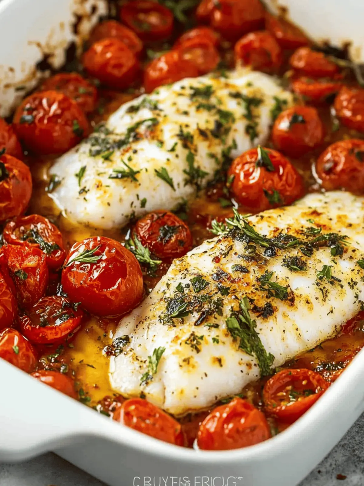 Baked Cod with Tomatoes